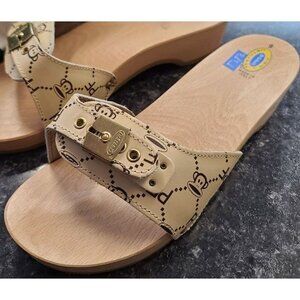 Vintage Dr. Scholls Limited Edition Paul Frank Sandals, Julius the Monkey, Tan